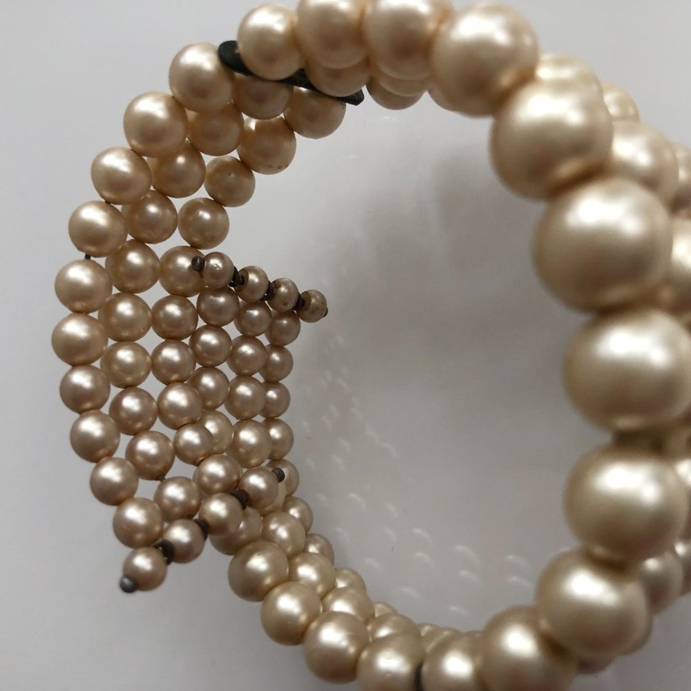 EUC - Vintage Pearl Cuff Bracelet - Picture 5 of 5